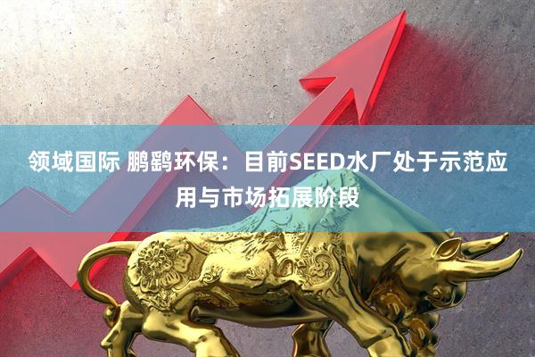 领域国际 鹏鹞环保：目前SEED水厂处于示范应用与市场拓展阶段